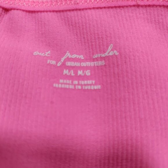 Urban Outfitters Pink Out From Under Fiona Ribbed Cami Crop Top Women's Size M - Picture 4 of 8